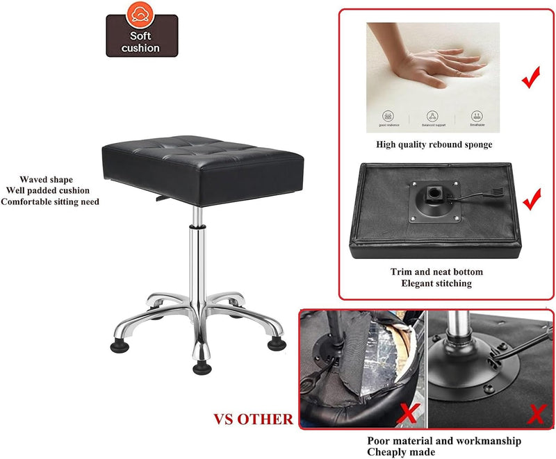 Heavy Duty Stools with Bell Glides: Backless Height