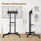 Heavy Duty TV Stand on Wheels 32-86" Up