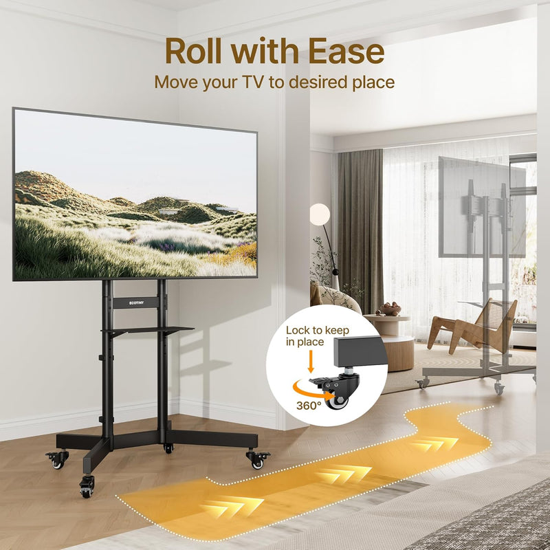 Heavy Duty TV Stand on Wheels for 32-86
