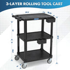 Heavy Duty Utility Cart 27.5 X 18.25 Inch