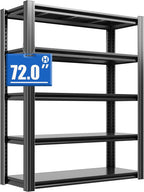 Heavy Load Storage Shelf Garage 5 Levels Adjustable