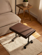 Height Adjustable Leg Rest Stool with Castors Feet