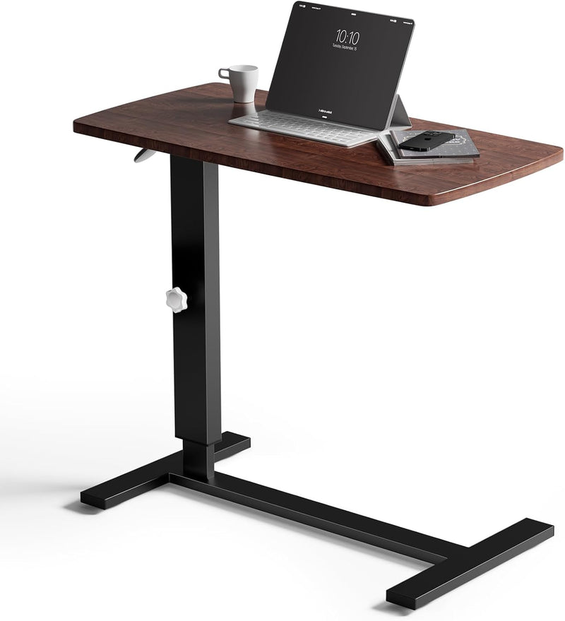 Height Adjustable Overbed Table with Wheels 80cmx40CM Rolling