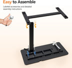 Height Adjustable Overbed Table with Wheels 80cmx40CM Rolling