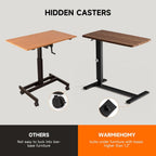 Height Adjustable Overbed Table with Wheels 80cmx40CM Rolling