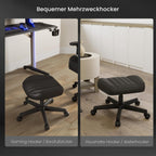Height Adjustable Under Desk Footrest Ultra Soft Padded