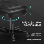 Height Adjustable Under Desk Footrest Ultra Soft Padded