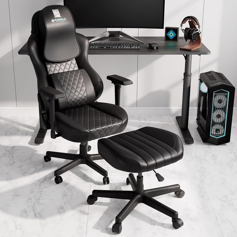 Height Adjustable Under Desk Footrest Ultra Soft Padded
