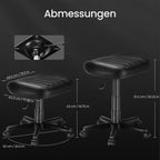 Height Adjustable Under Desk Footrest Ultra Soft Padded