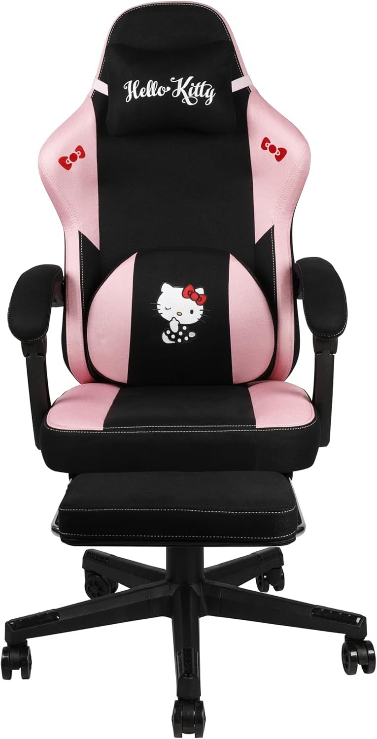 Hello Kitty Gaming Office Chair Seat Tilt Fabric
