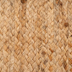Herringbone Cotton Border Jute Area Rug Soft Woven