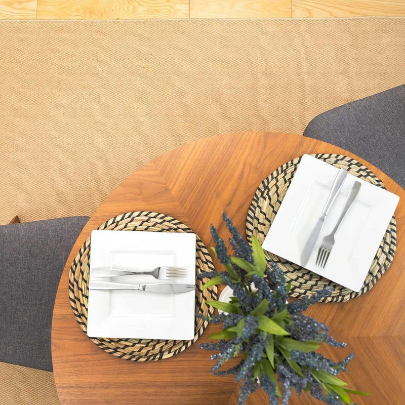 Herringbone Soft Natural Jute Long Rug