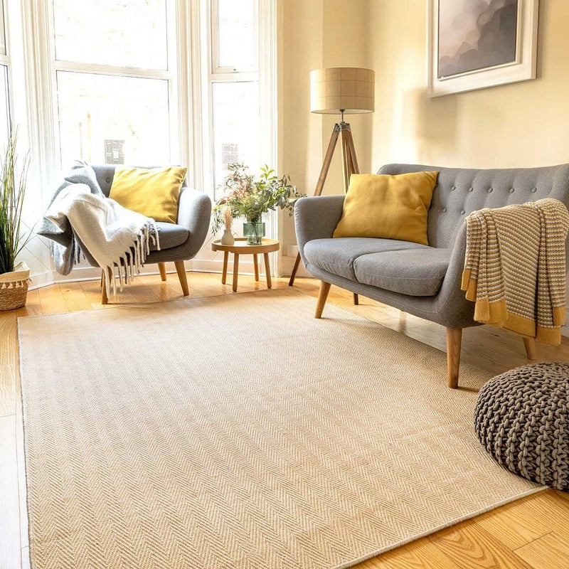 Herringbone Soft Natural Jute Long Rug