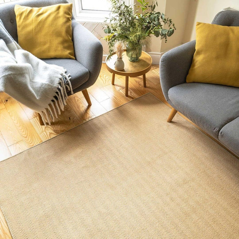 Herringbone Soft Natural Jute Long Rug