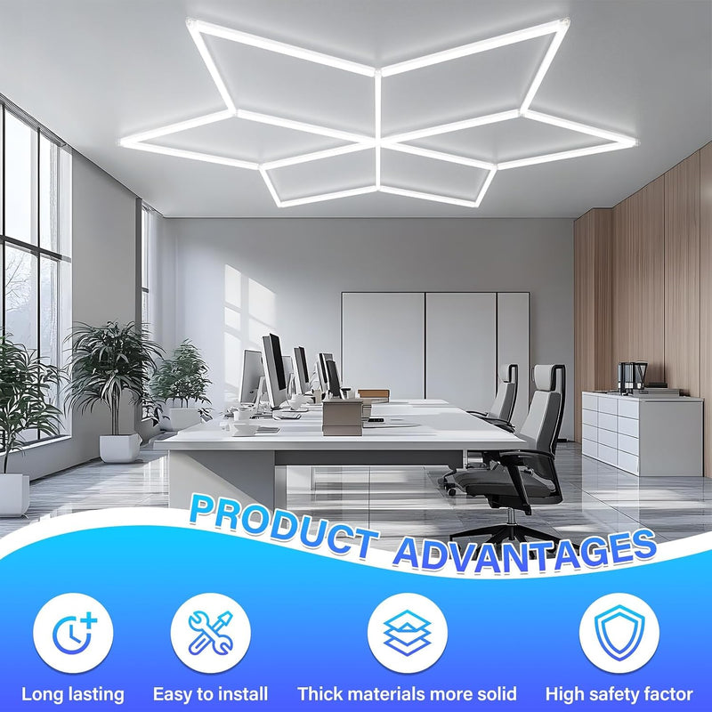 Hexagon LED Celing Lights Super Bright 8910lm Hex