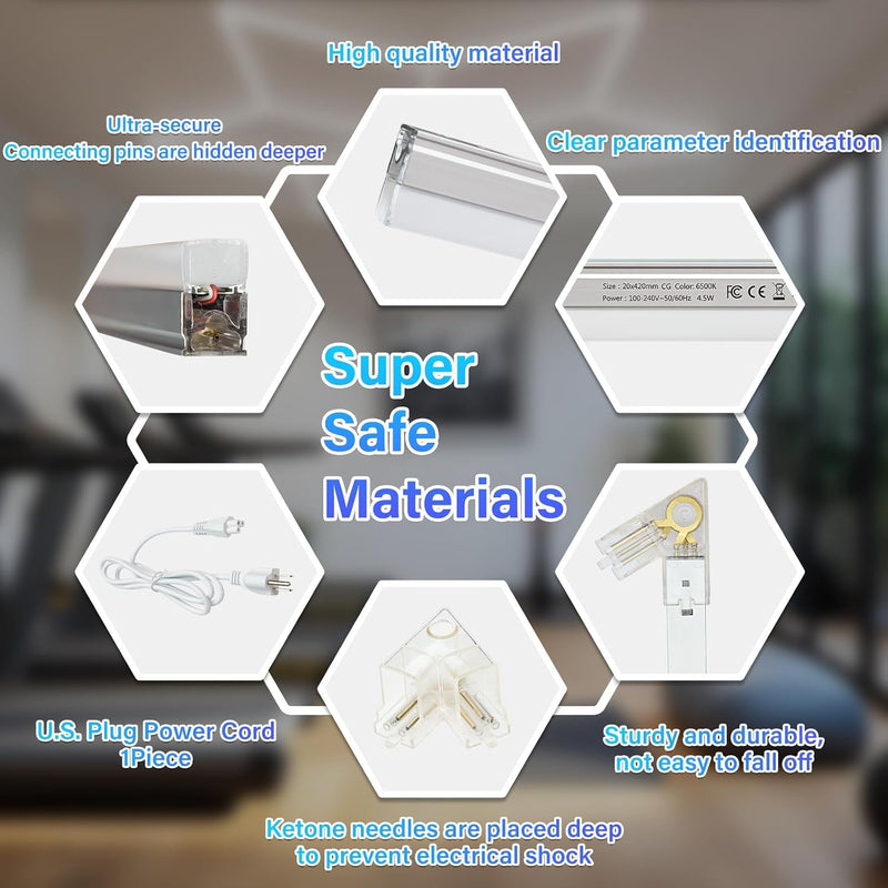 Hexagon LED Celing Lights Super Bright 8910lm Hex
