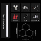 Hexagon LED Garage Ceiling Light 3 Hex 128W