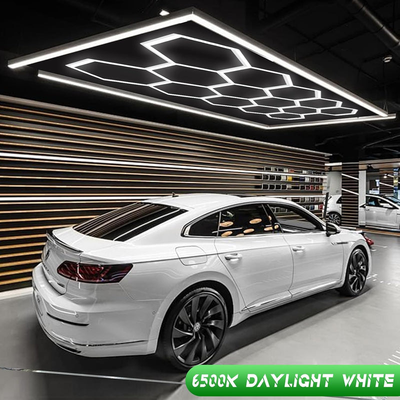 Hexagon LED Garage Ceiling Light 3 Hex 128W