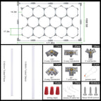 Hexagon LED Garage Ceiling Light 3 Hex 128W