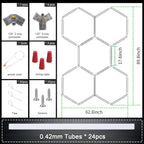 Hexagon LED Garage Ceiling Light 3 Hex 128W