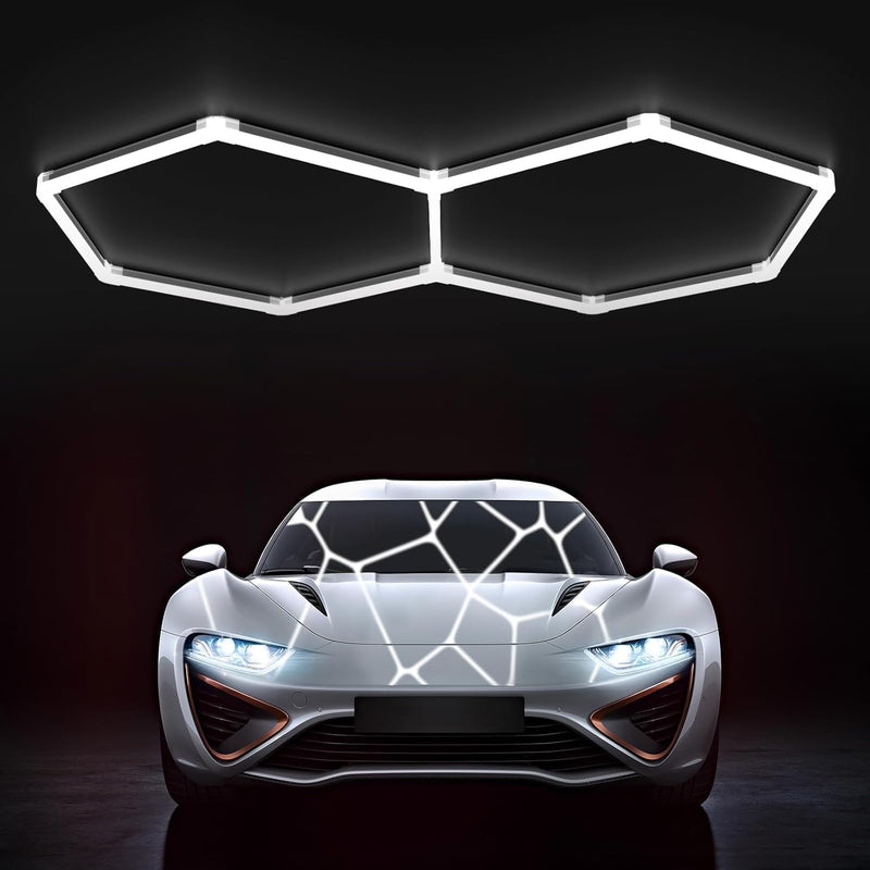 Hexagon LED Garage Lights Honeycomb Ceiling Light 456W