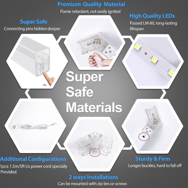 Hexagon LED Garage Lights Honeycomb Ceiling Light 456W