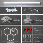 Hexagon LED Garage Lights Honeycomb Ceiling Light 456W