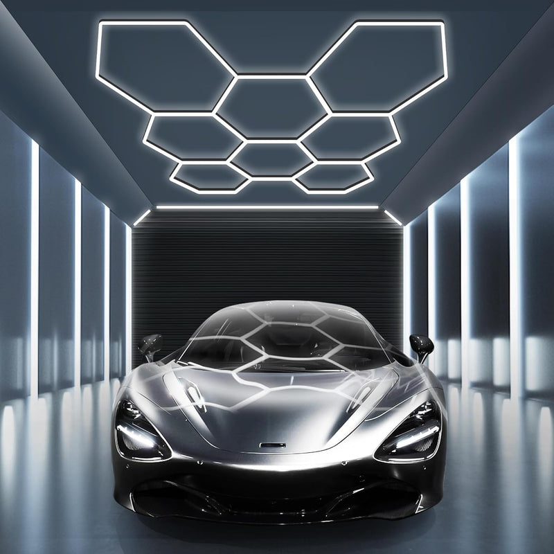 Hexagon LED Garage Lights Honeycomb Ceiling Light 456W