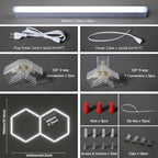 Hexagon LED Garage Lights Honeycomb Ceiling Light 456W
