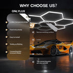 Hexagon LED Garage Lights Honeycomb Ceiling Light 456W