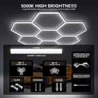 Hexagon LED Garage Lights Honeycomb Ceiling Light 456W