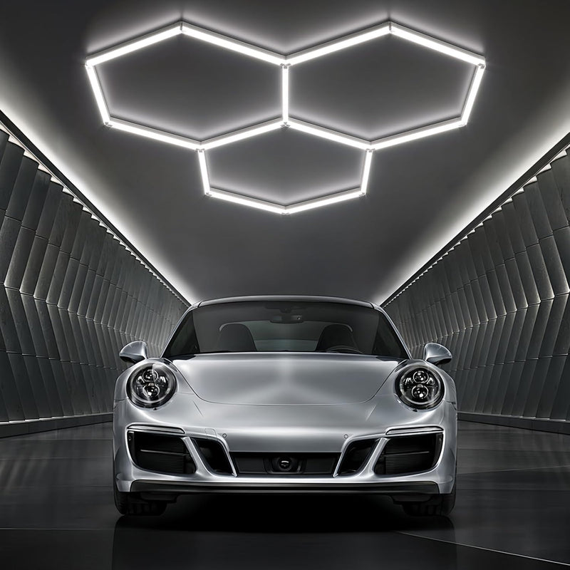 Hexagon LED Garage Lights Honeycomb Ceiling Light 456W