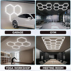 Hexagon LED Garage Lights Honeycomb Ceiling Light 456W