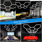 Hexagon LED Garage Lights Honeycomb Ceiling Light 456W