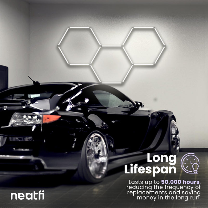 Hexagon LED Garage Lights Honeycomb Ceiling Light 456W