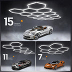 Hexagon LED Garage Lights Honeycomb Ceiling Light 456W