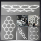 Hexagon LED Garage Lights Honeycomb Ceiling Light 456W