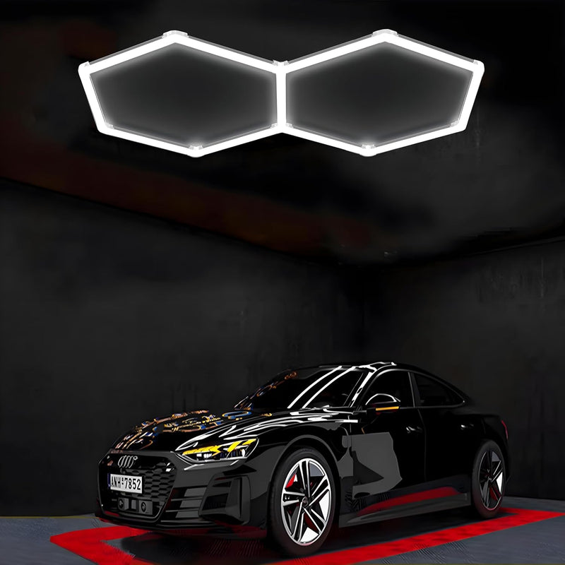 Hexagon LED Garage Lights Honeycomb Ceiling Light 456W
