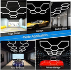Hexagon LED Garage Lights Honeycomb Ceiling Light 456W