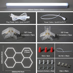 Hexagon LED Garage Lights Honeycomb Ceiling Light 456W