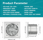 Hg Power 150MM Exhaust Fan 525m³ H Stainless