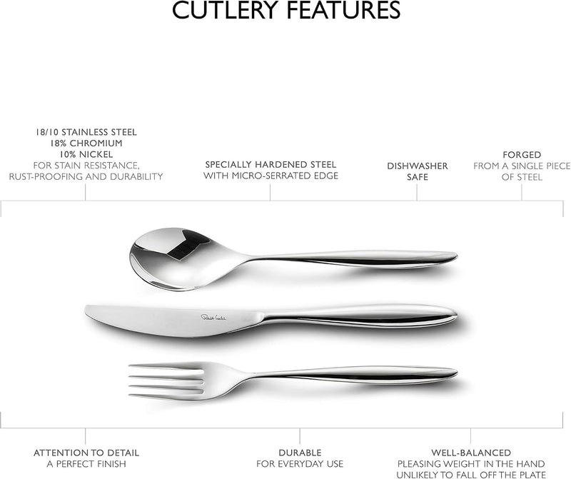 Hidcote Bright Cutlery Set for 6 People. Made (24 Piece)