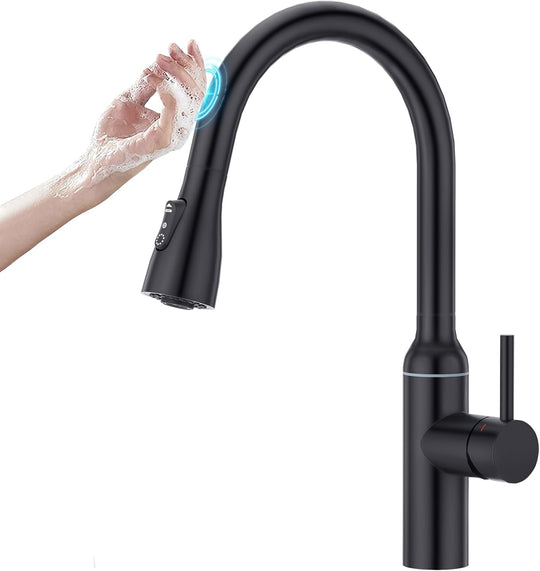 High Arc Kitchen Sink Mixer Tap with Pull