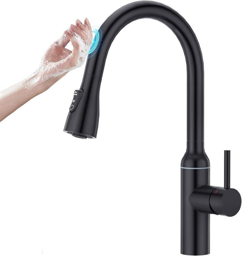 High Arc Kitchen Sink Mixer Tap with Pull