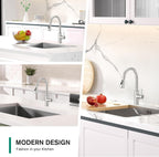 High Arc Kitchen Sink Mixer Tap with Pull