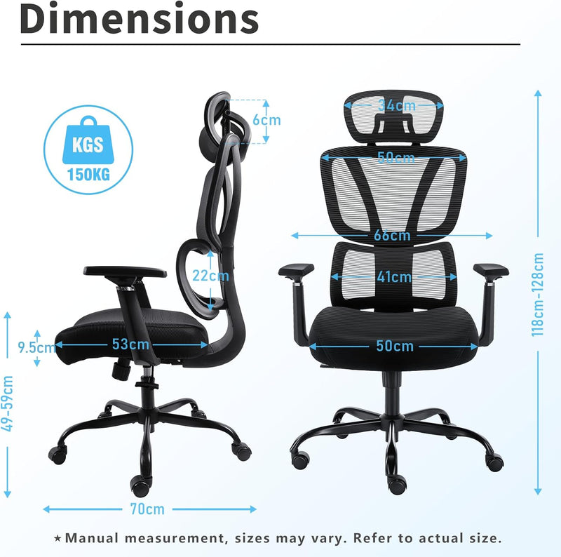 High Back Office Chair Ergonomic Big and Tall