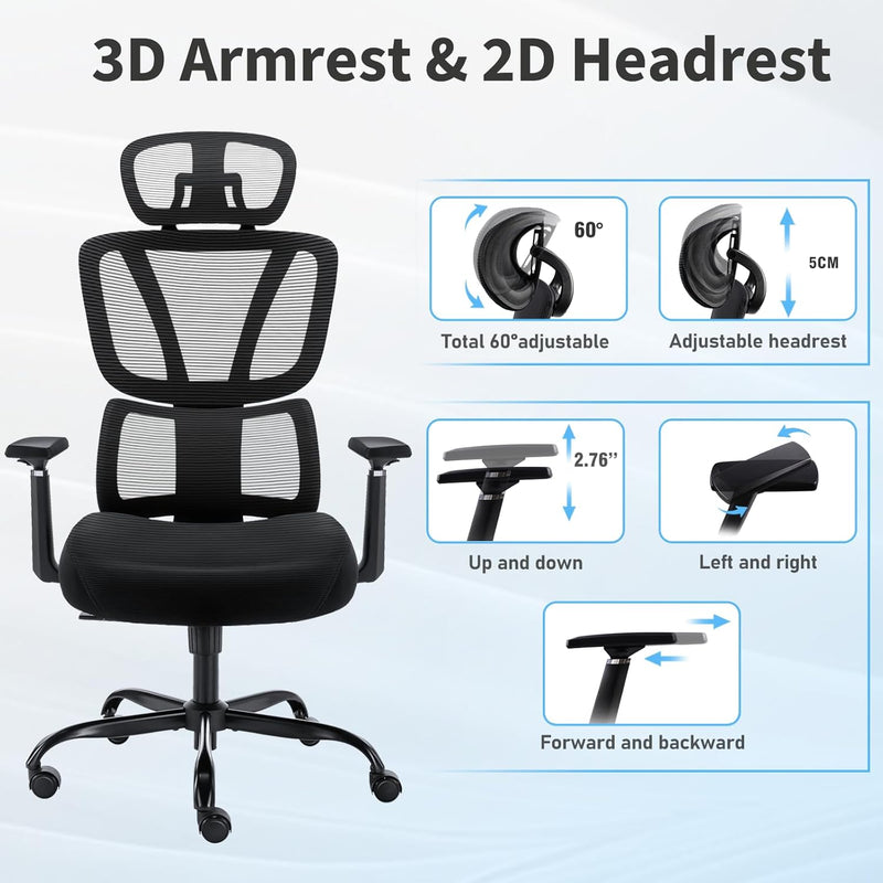 High Back Office Chair Ergonomic Big and Tall