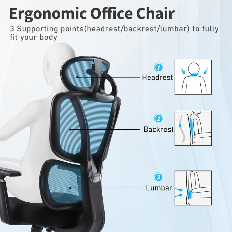 High Back Office Chair Ergonomic Big and Tall
