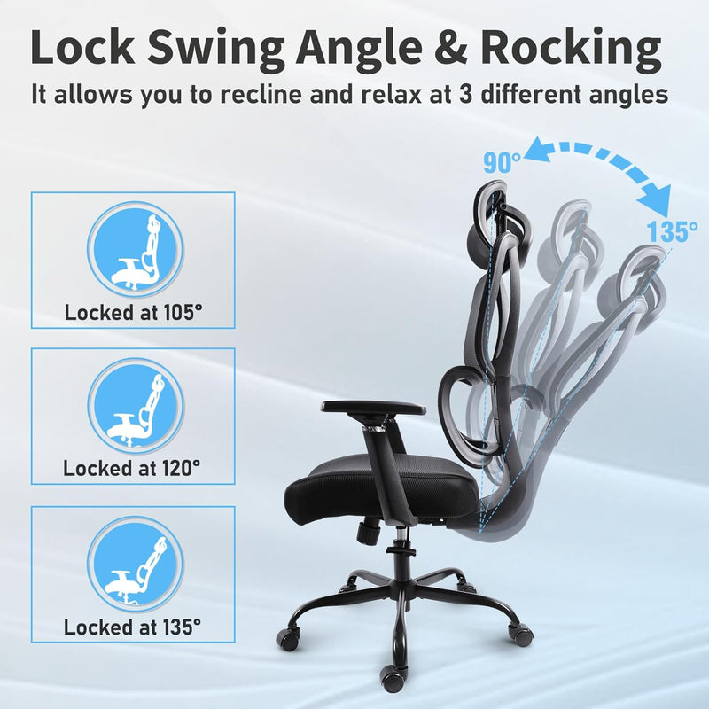 High Back Office Chair Ergonomic Big and Tall