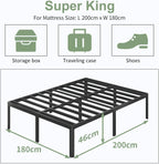 High Bed Frame 4ft6 with Rounded Corner Legs
